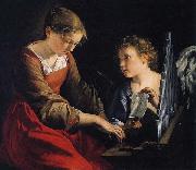 Orazio Gentileschi Saint Cecilia with an Angel oil painting artist